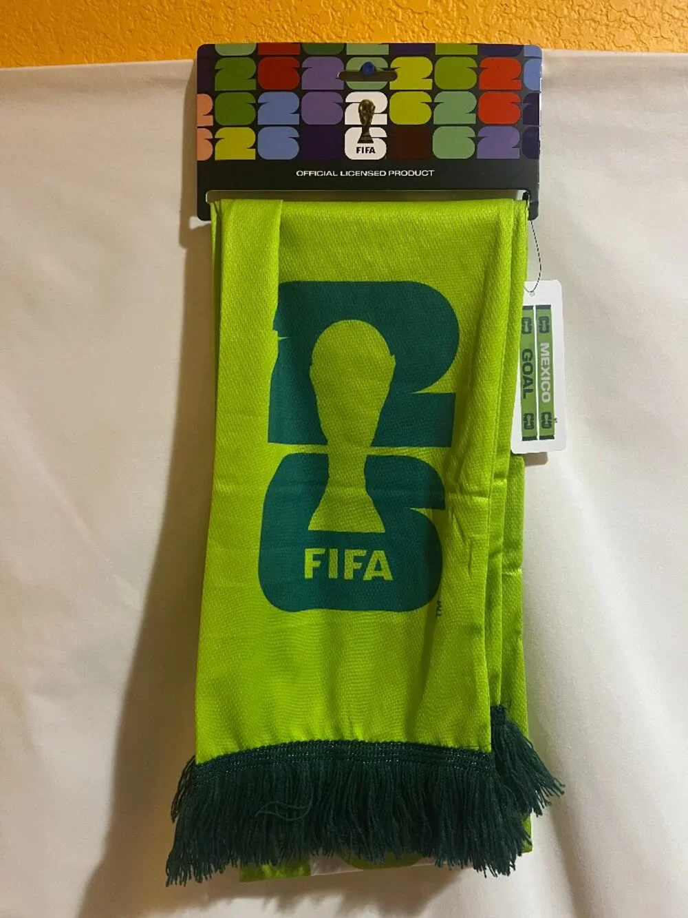FIFA World Cup 2026 Official Licensed Soccer Scarf Mexico Fan Edition Brand New